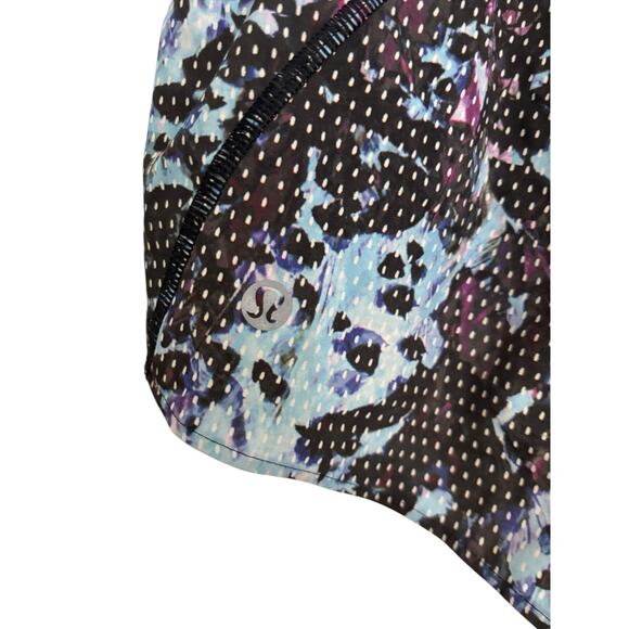 Lululemon Split Second Short Womens 2 Floral Sport Tranquil Blue Multi Tranquil - Picture 3 of 4